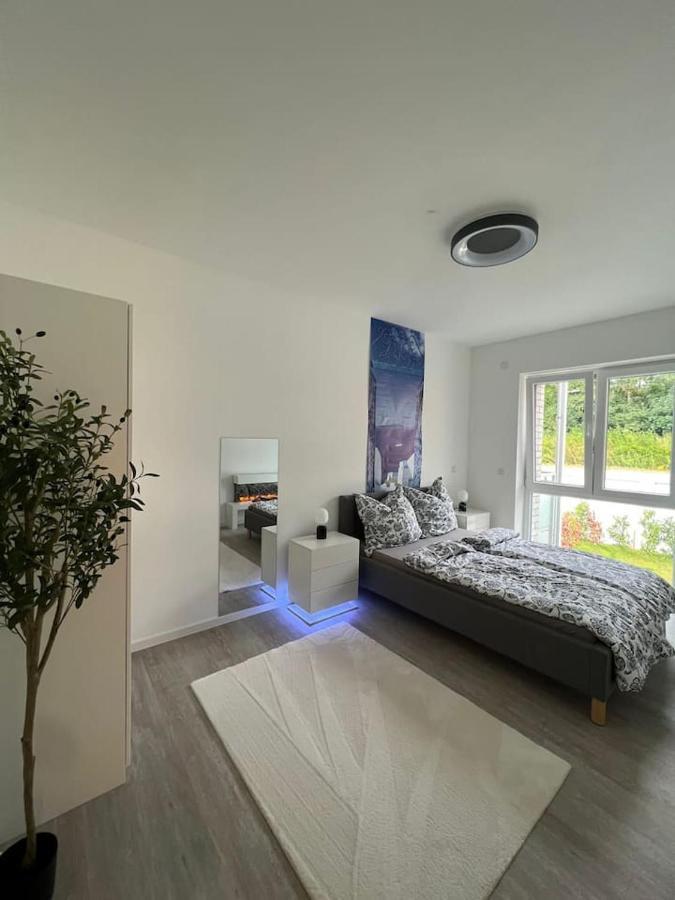 Luxurioeses Apartment,Neubau, 4 Personen, Parkplatz, Griechischer Stil بوخوم المظهر الخارجي الصورة